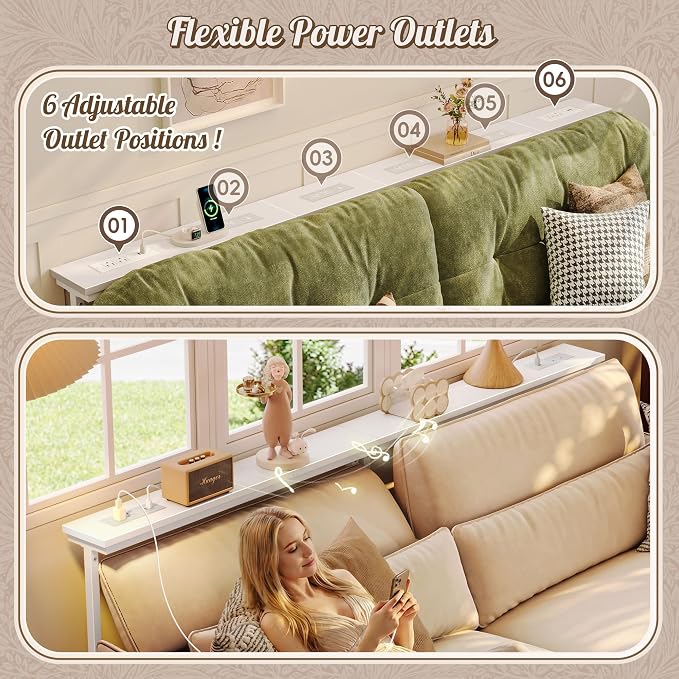 Huuger 78.7 Inch Behind Couch Table - Image 6