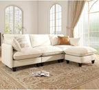 Ihanherry 105" Modular Sectional Sofa, L-Shaped Cloud Couch by iHanHerry
