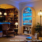 71" Tall Arched Wine Bar Cabinet - Image 3