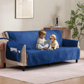 Blue Sofa Covers with Pockets, Anti-Slip Medallion Couch Covers by Pamhaven