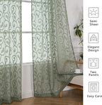 Furman Sage Green Semi Sheer Curtains 72 inches Long - Image 5