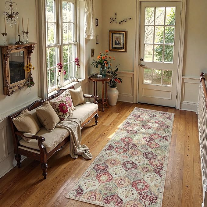 Lahome Moroccan Hallway Rug, 2x5 Soft Washable Kitchen Runner Rug Non Slip | by Lahome