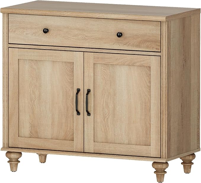 WAMPAT 34’‘ Oak Buffet Cabinet - Image 8