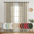MIULEE Oatmeal Linen Curtains 52x84 Inch 2 Panels by MIULEE