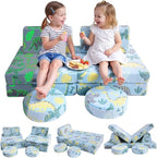 MeMoreCool Toddler Couch, 8-Piece Modular Kids Play Couch by MeMoreCool