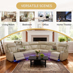 Power Reclining Leather Sectional Sofa - Image 6