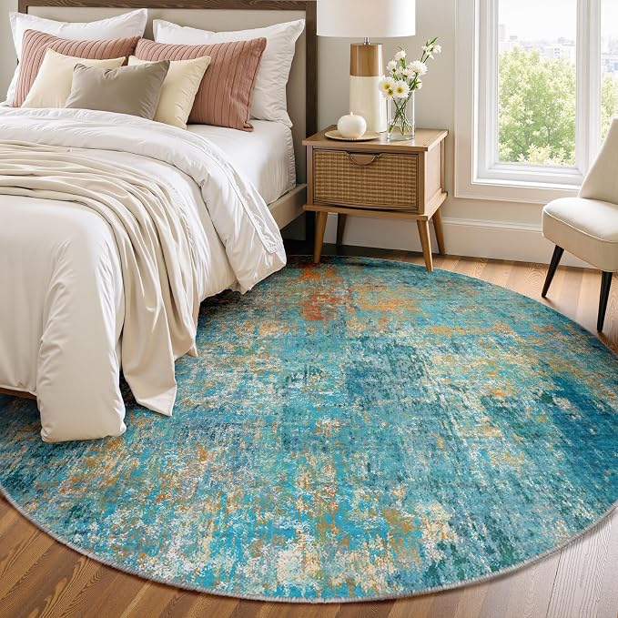 RELEANY Washable Round 8ft Area Rug by RELEANY
