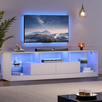 TV Stand for 60/65/70 Inch TVs, Modern Curved TV Console by ANYMAPLE