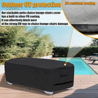 Outdoor Lounge Chair Covers for 4-6 Stackable Patio Chaise Lounge Chairs - Image 3