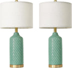 G-SAFAVA24.25 Modern Ceramic Green Table Lamps Set of 2 - Image 9