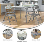 Flash Furniture Mindy Kids 5-Piece Folding Square Table and Chairs Set - Image 4