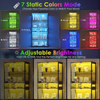 RGB Glass Display Cabinet, 5-Tier Lighted Display Case - Image 4