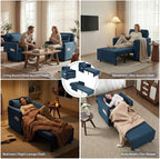 Iroomy 5-Level Adjustable Convertible Sleeper Chair, 3-in-1 Pull Out Sofa Bed - Image 6