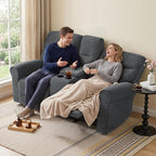 MCombo 78.3" Wall Hugger Power Loveseat Recliner Sofa - Image 2