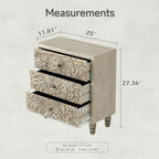 3 Drawer Farmhouse Dresser - Image 2