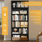 Shintenchi Bookshelf, 6-Tier Open Bookcase and Bookshelves, 6 Shelf Display - Image 5