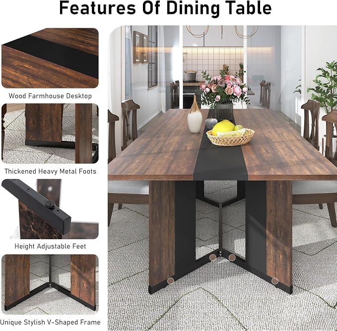 Hlivelood 70Inch Large Dining Table - Image 4