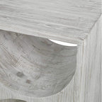 MY SWANKY HOME Elegant Scandi Contemporary Accent Table Solid Wood Distressed - Image 5
