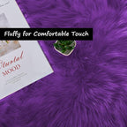 Goolela Purple Area Rug 9x12 Fluffy Fuzzy Furry Carpet - Image 4