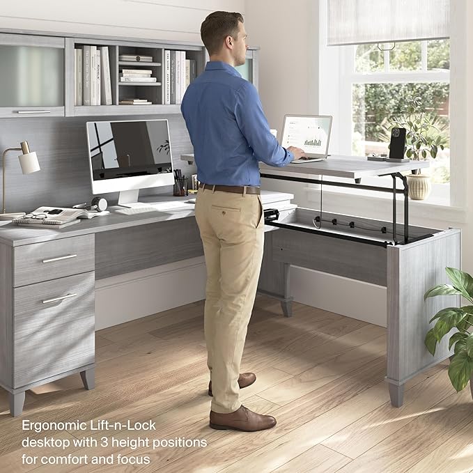 Bush Home 72-Inch L-Shaped Sit to Stand Desk - Image 4