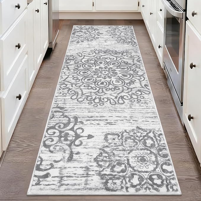 HEBE Hallway Runner Rug 2'x5', Washable Non Slip Kitchen Rug Runner | Soft Boho by HEBE