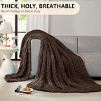 L'AGRATY Chunky Knit Throw Blanket - Image 6