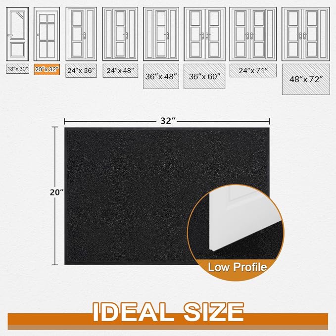 Super Absorbent Front Door Mat, Non-Slip Washable Indoor Doormats, Low Profile - Image 3