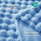 L'AGRATY Faux Rabbit Fur Throw Blanket - Image 4