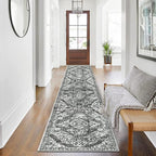 HEBE Hallway Runner Rug 2'x8', Washable Non Slip Kitchen Rug Runner | Soft Boho - Image 7