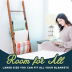 Blanket Ladder for Living Room and Bedroom, 5ft 8 inch, 6-Tier Wall Leaning - Image 7
