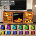 PRETZI Fireplace TV Stand with 18" Fireplace Up to 65" TVs, TV Media Console - Image 3