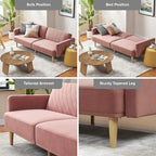mopio 76.4" Futon Sofa Bed, Sleeper Sofa, Mid Century Modern Futon Couch - Image 6