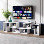 Tangkula 3 Pieces Console TV Stand, Free-Combination Entertainment Center - Image 2