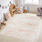 Pink Washable Rugs 5x7 Area Rugs - Image 2