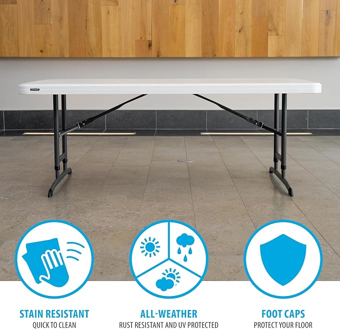 Lifetime 6-Foot Adjustable Height Nesting Table, Commercial - Image 7