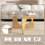 Glass Coffee Table, 35.8" Modern Center Table - Image 4