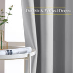 NICETOWN Blackout Silver Grey Living Room Curtains - Image 5
