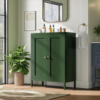 Bevivog Small Bathroom Storage Cabinet, Metal Floor Cabinets Sideboard - Image 2