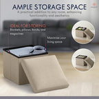 Ornavo Home Small Storage Ottoman, - Image 3