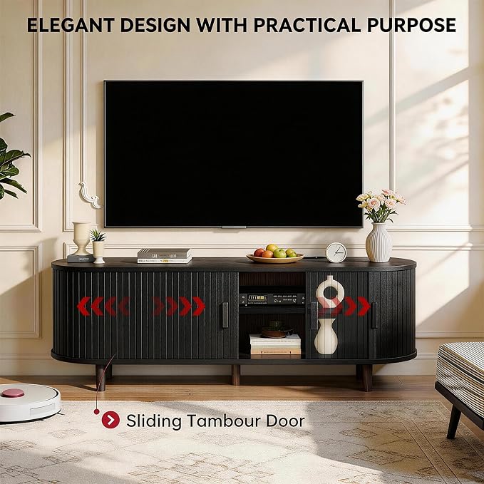 58" Mid Century Modern TV Stand - Image 4