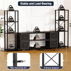 Yenlure LED TV Stand Bookshelf Combo - Image 5