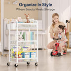 YASONIC 3 Tier Rolling Cart – Metal Utility Storage Carts - Image 7