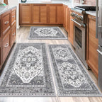 HEBE Boho Kitchen Rugs Set of 3, Non Slip Washable Kitchen Mats - Image 6