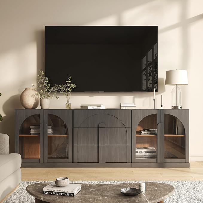 BELLEZE 3-Piece Modular Sideboard Cabinet Freely Configurable, Modern Wood - Image 5