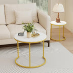 Giantex Nesting Coffee Table Set of 2, Round Stacking Side Tables - Image 9