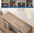 IDEALHOUSE Farmhouse TV Stand for TVs Up to 65", Entertainment Center - Image 5