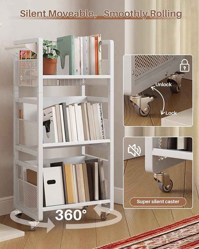 UMDONX Heavy-Duty Double-Sided Book Cart - Image 3