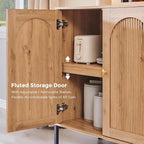 IFBUY Modern Sideboard Buffet Cabinet, 61.75" W Fluted Arched Buffet Cabinet - Image 5