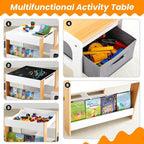 Asweets Kids Table and Chair Set, 4 in 1 Toddler Desk - Image 3