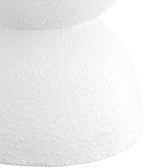 JONATHAN Y Greta Hourglass 18" White Frosted Outdoor Side Table and Stool - Image 8